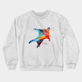 Man with wings in watercolor Crewneck Sweatshirt